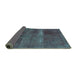 Sideview of Abstract Turquoise Modern Rug, abs2039turq