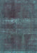 Machine Washable Abstract Turquoise Modern Area Rugs, wshabs2039turq