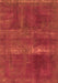 Machine Washable Abstract Orange Modern Area Rugs, wshabs2039org