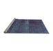 Sideview of Machine Washable Abstract Light Blue Modern Rug, wshabs2039lblu