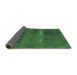 Sideview of Abstract Emerald Green Modern Rug, abs2039emgrn