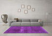 Machine Washable Abstract Purple Modern Area Rugs in a Living Room, wshabs2039pur