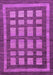 Checkered Purple Modern Rug, abs203pur