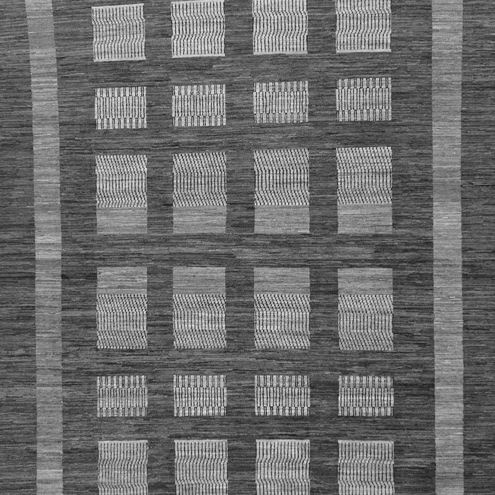 Machine Washable Checkered Gray Modern Rug, wshabs203gry