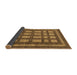 Sideview of Checkered Brown Modern Rug, abs203brn