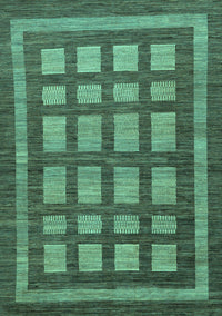 Checkered Turquoise Modern Rug, abs203turq