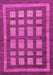 Machine Washable Checkered Pink Modern Rug, wshabs203pnk