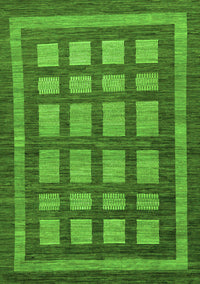 Checkered Green Modern Rug, abs203grn