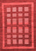 Checkered Red Modern Area Rugs