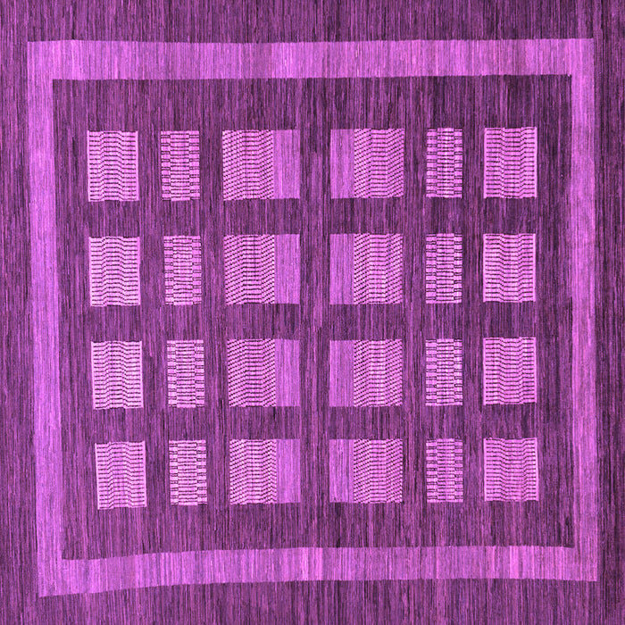 Square Checkered Purple Modern Rug, abs203pur