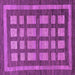 Square Checkered Purple Modern Rug, abs203pur