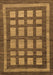 Machine Washable Checkered Brown Modern Rug, wshabs203brn