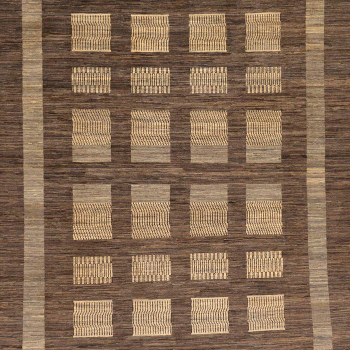 Machine Washable Abstract Orange Brown Rug, wshabs203