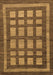 Checkered Brown Modern Rug, abs203brn