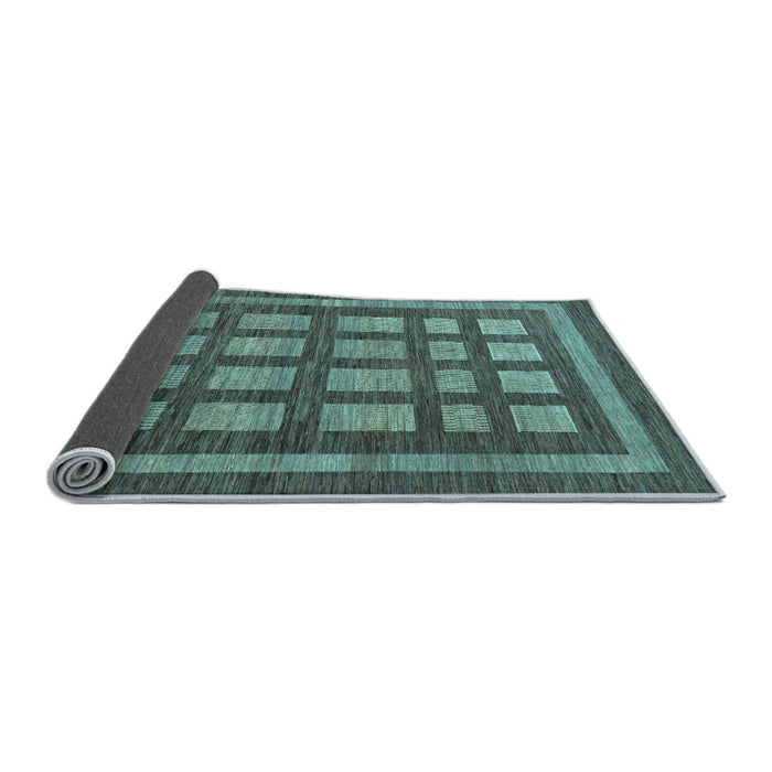 Sideview of Checkered Light Blue Modern Rug, abs203lblu