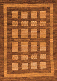 Checkered Orange Modern Rug, abs203org