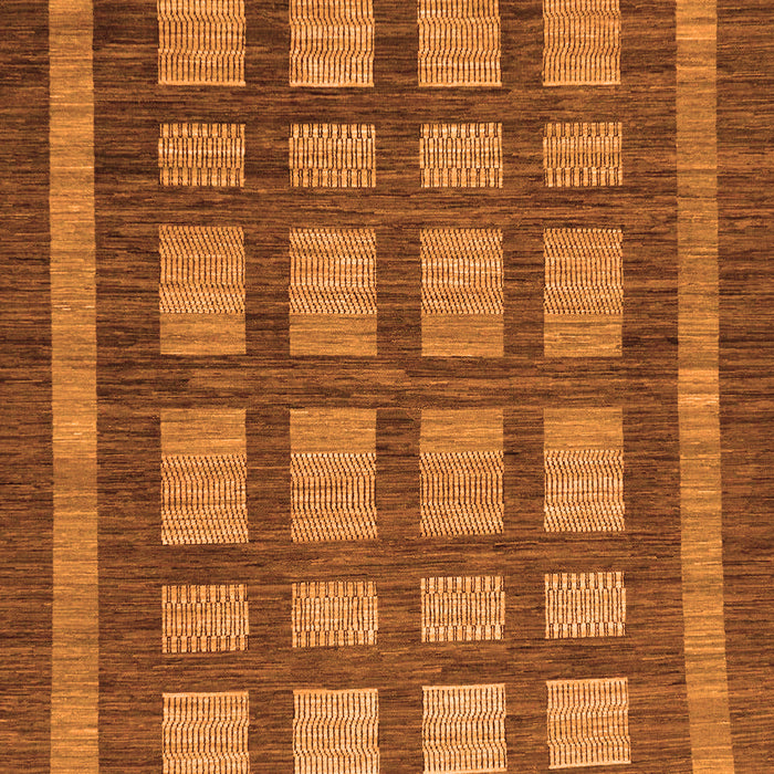 Checkered Orange Modern Rug, abs203org