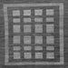 Square Machine Washable Checkered Gray Modern Rug, wshabs203gry