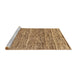 Sideview of Machine Washable Abstract Light Brown Rug, wshabs204