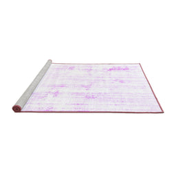 Sideview of Machine Washable Solid Purple Modern Area Rugs, wshabs2040pur