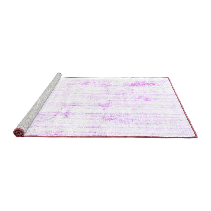 Sideview of Machine Washable Solid Purple Modern Area Rugs, wshabs2040pur