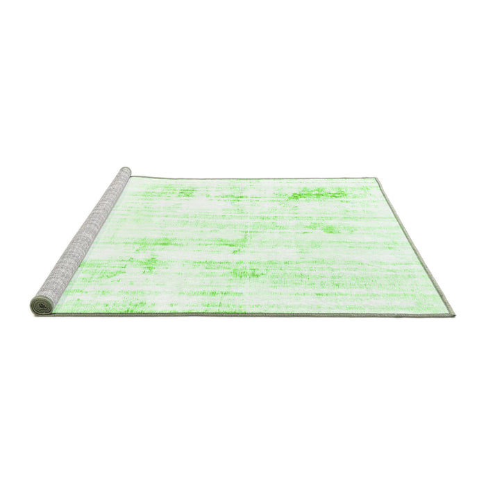 Sideview of Machine Washable Solid Green Modern Area Rugs, wshabs2040grn