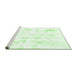 Sideview of Machine Washable Solid Green Modern Area Rugs, wshabs2040grn