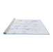 Sideview of Machine Washable Solid Blue Modern Rug, wshabs2040blu