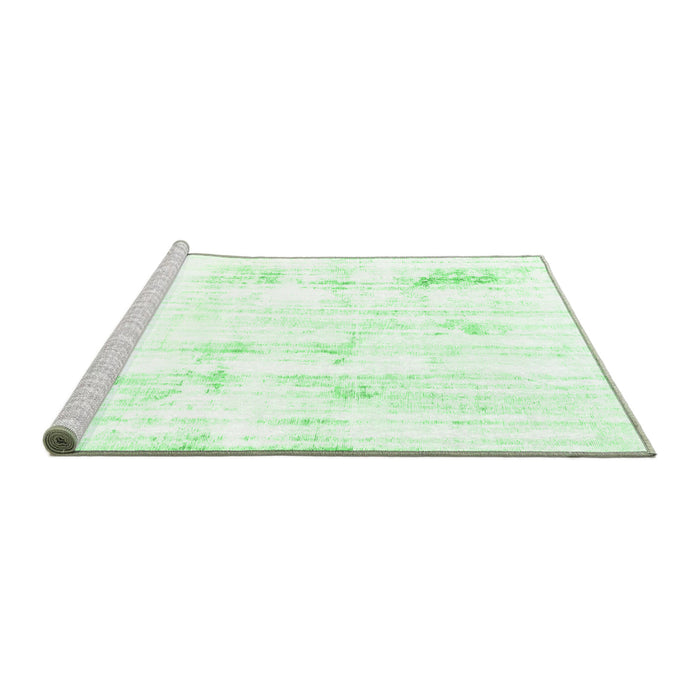 Sideview of Machine Washable Solid Emerald Green Modern Area Rugs, wshabs2040emgrn