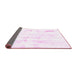 Sideview of Solid Pink Modern Rug, abs2040pnk