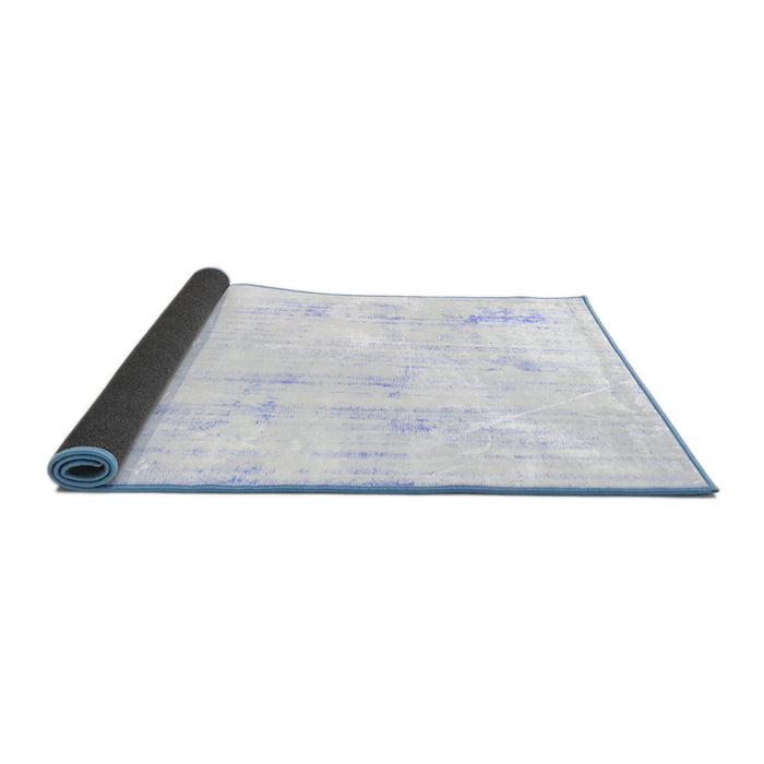 Sideview of Solid Blue Modern Rug, abs2040blu