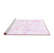 Sideview of Machine Washable Solid Pink Modern Rug, wshabs2040pnk