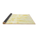 Sideview of Solid Yellow Modern Rug, abs2040yw