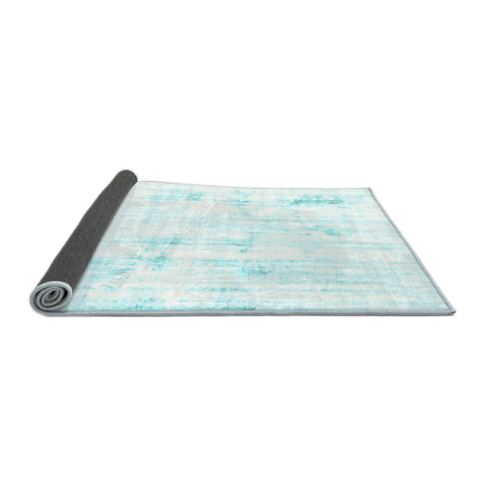 Sideview of Solid Light Blue Modern Rug, abs2040lblu