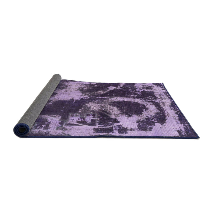 Sideview of Abstract Purple Modern Rug, abs2041