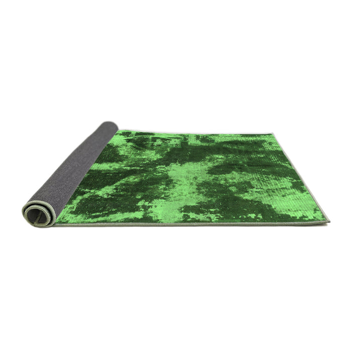 Sideview of Abstract Green Modern Rug, abs2041grn