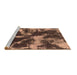 Sideview of Machine Washable Abstract Brown Modern Rug, wshabs2041brn