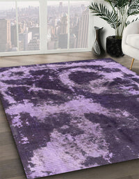 Abstract Purple Modern Rug, abs2041