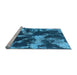 Sideview of Machine Washable Abstract Light Blue Modern Rug, wshabs2041lblu