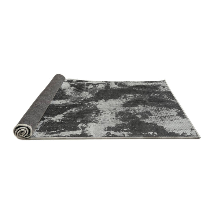 Sideview of Abstract Gray Modern Rug, abs2041gry