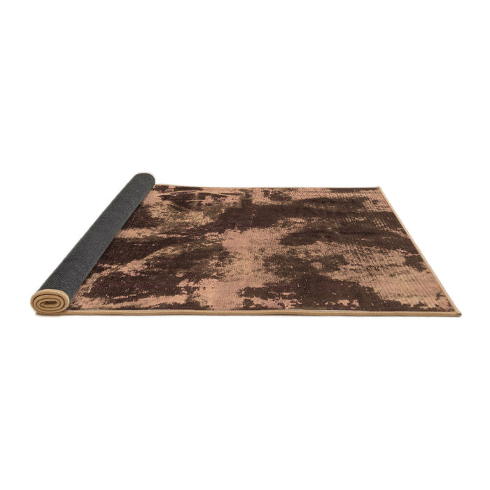 Sideview of Abstract Brown Modern Rug, abs2041brn