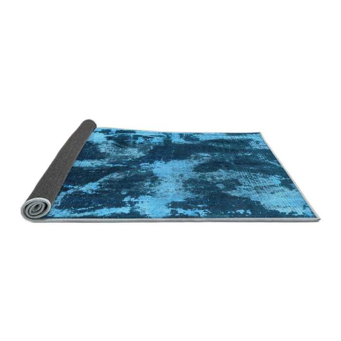 Sideview of Abstract Light Blue Modern Rug, abs2041lblu