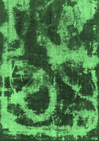 Abstract Emerald Green Modern Rug, abs2041emgrn