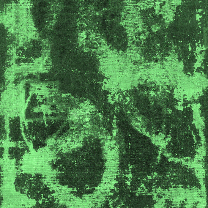 Abstract Emerald Green Modern Rug, abs2041emgrn