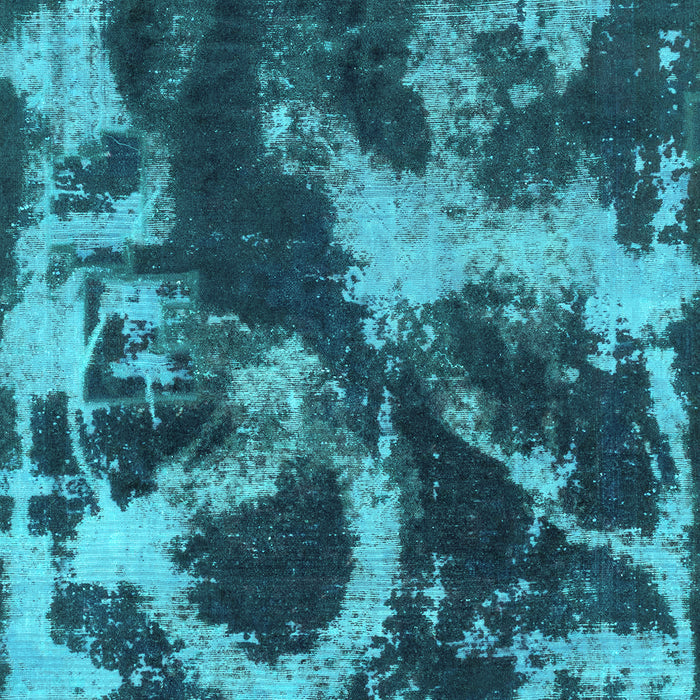 Machine Washable Abstract Turquoise Modern Area Rugs, wshabs2041turq