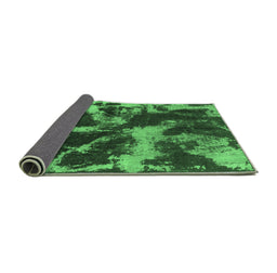Sideview of Abstract Emerald Green Modern Rug, abs2041emgrn