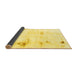 Sideview of Solid Yellow Modern Rug, abs2042yw