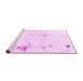 Sideview of Machine Washable Solid Pink Modern Rug, wshabs2042pnk