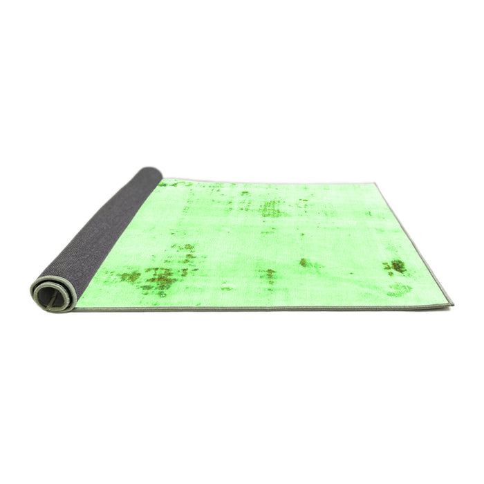 Sideview of Solid Green Modern Rug, abs2042grn