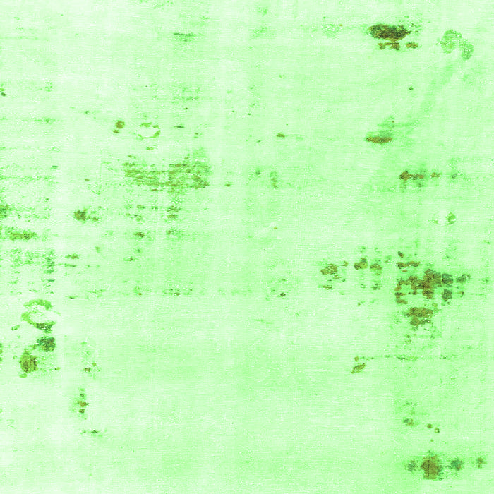 Square Machine Washable Solid Green Modern Area Rugs, wshabs2042grn